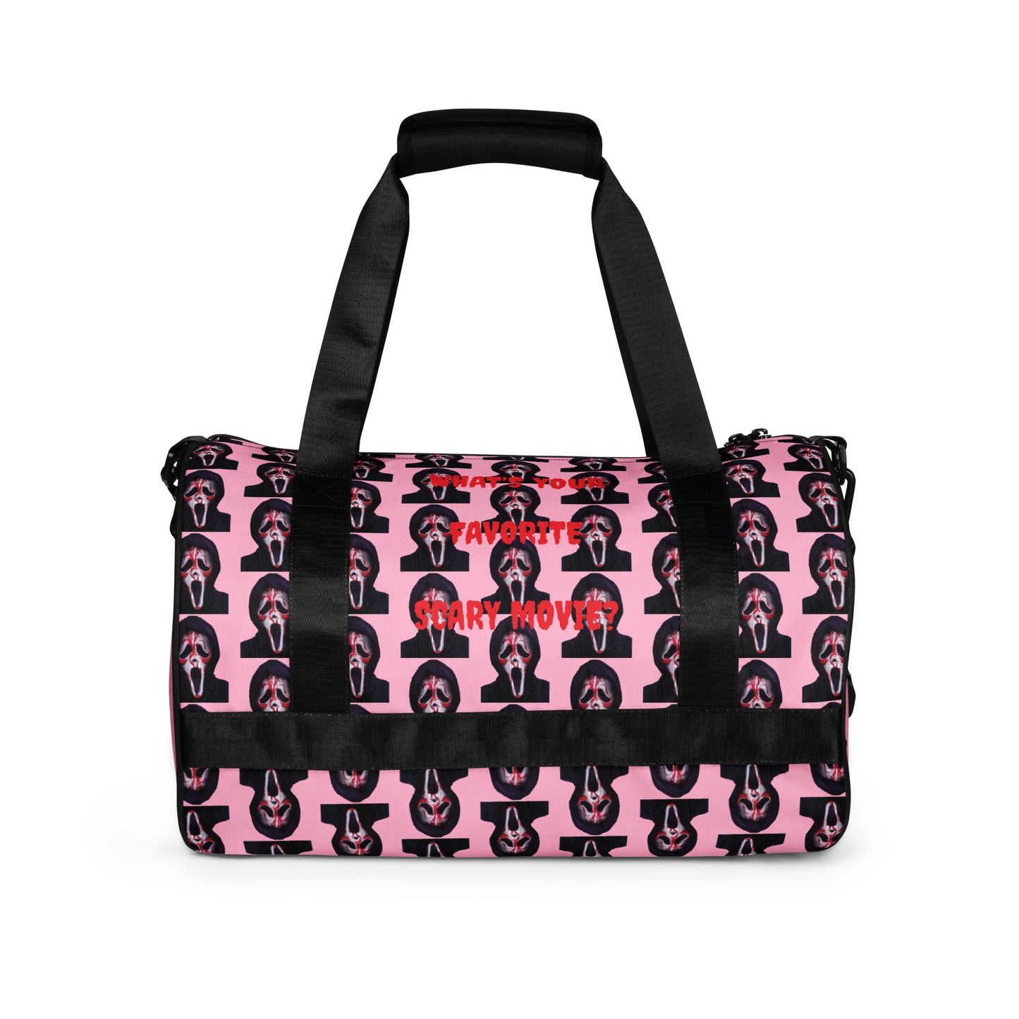 Pink Ghostface gym bag