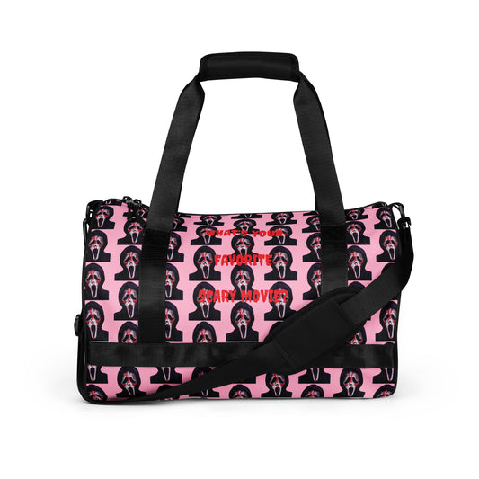 Pink Ghostface gym bag