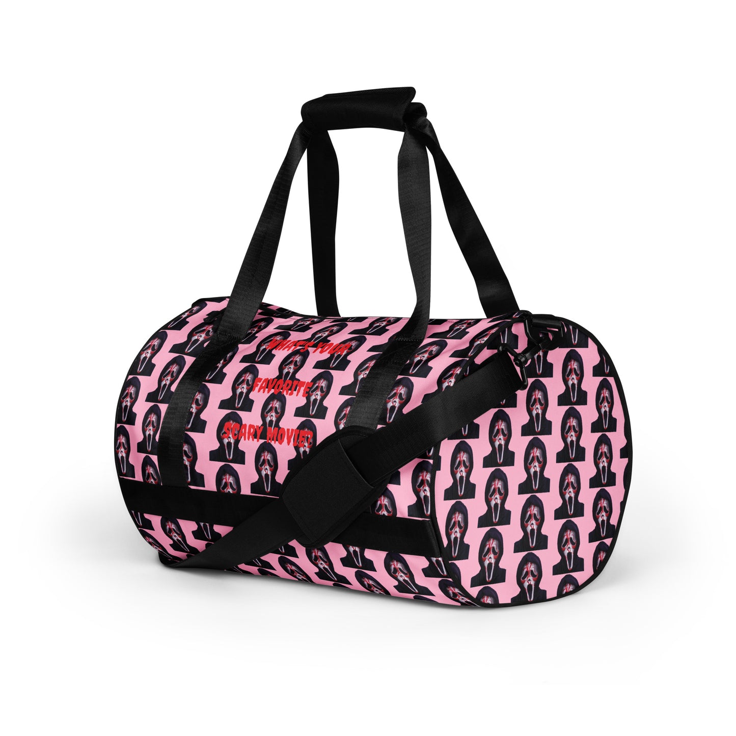 Pink Ghostface gym bag