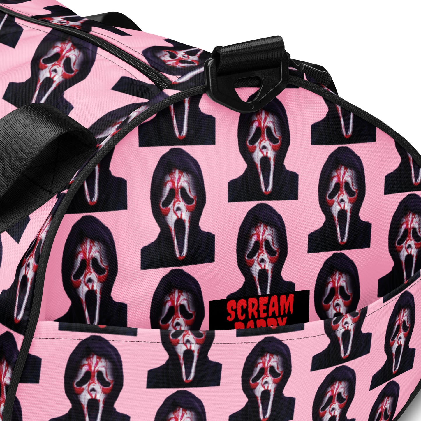 Pink Ghostface gym bag