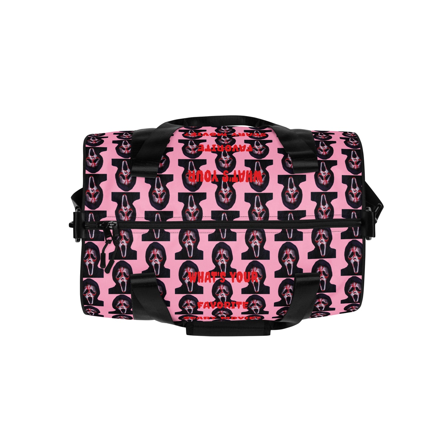 Pink Ghostface gym bag