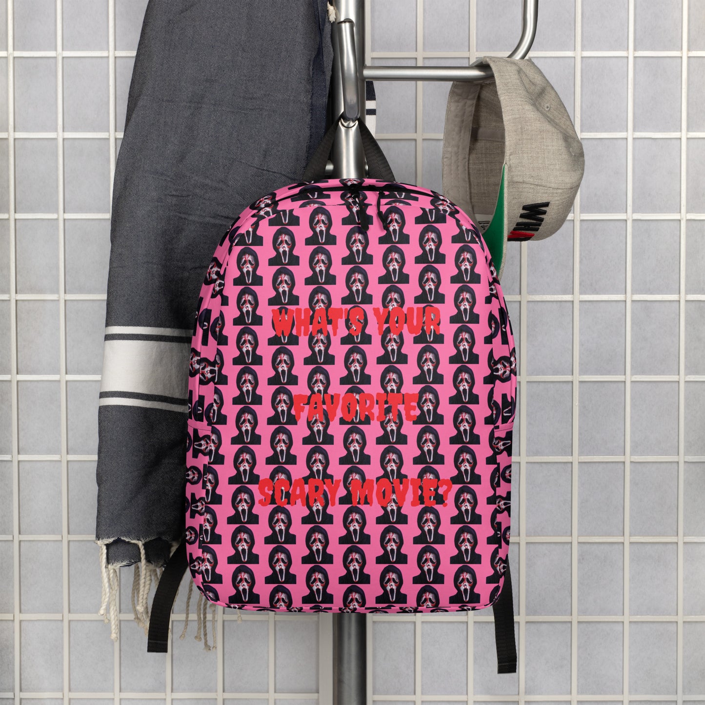 Pink Ghostface Minimalist Backpack