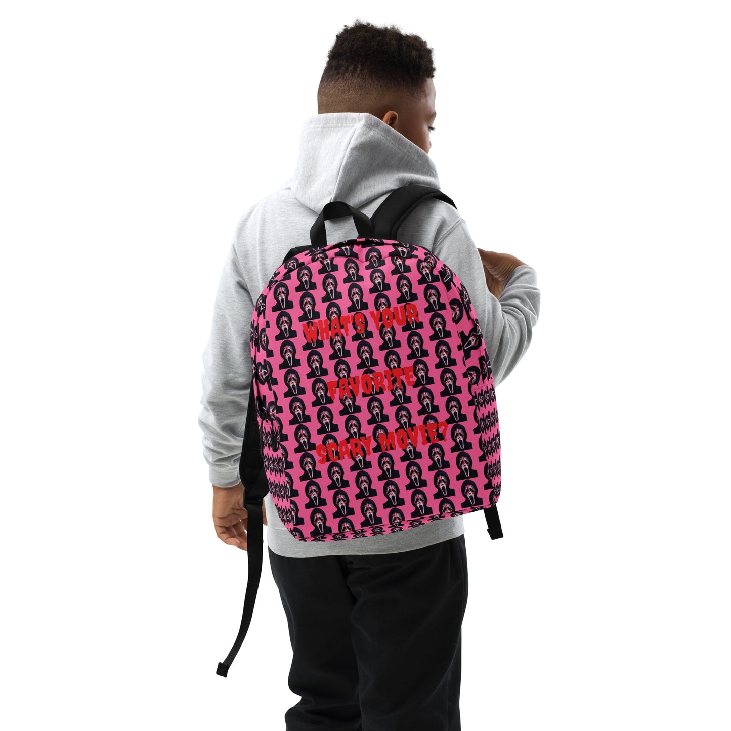 Pink Ghostface Minimalist Backpack