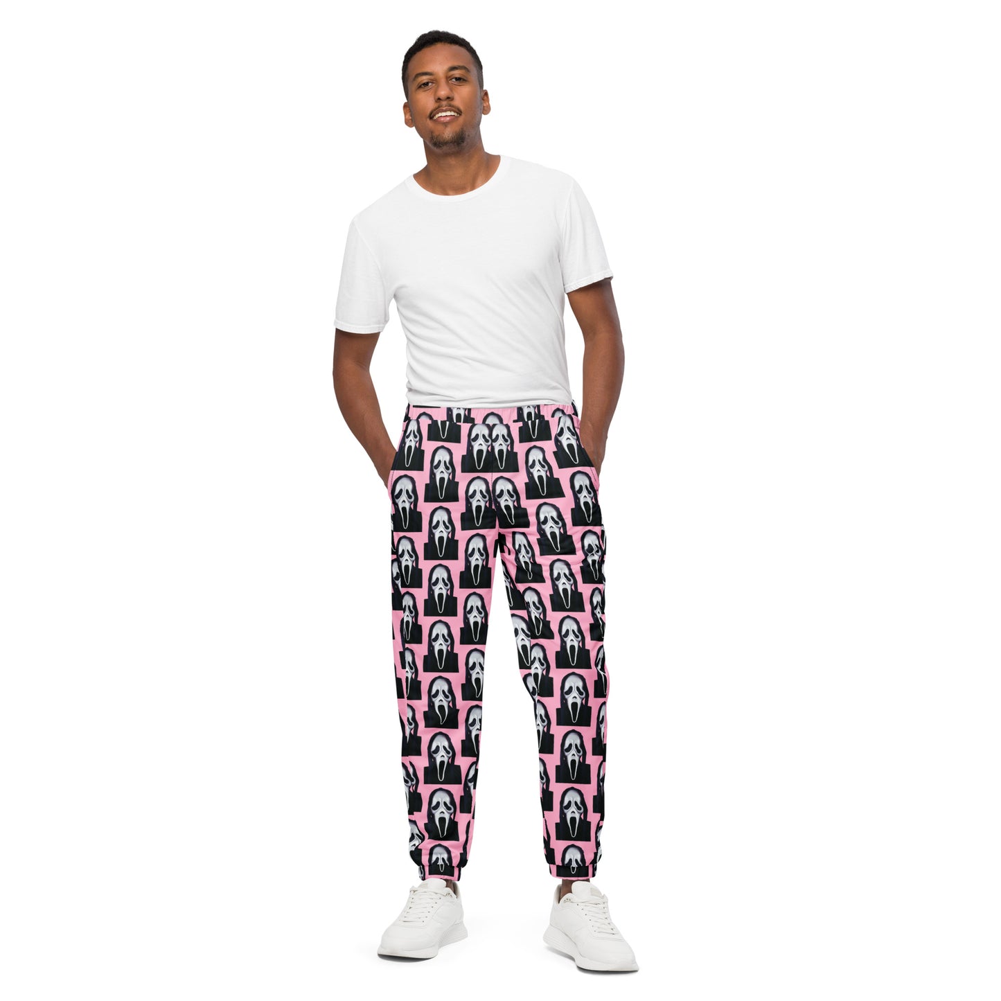 Pink Ghostface track pants