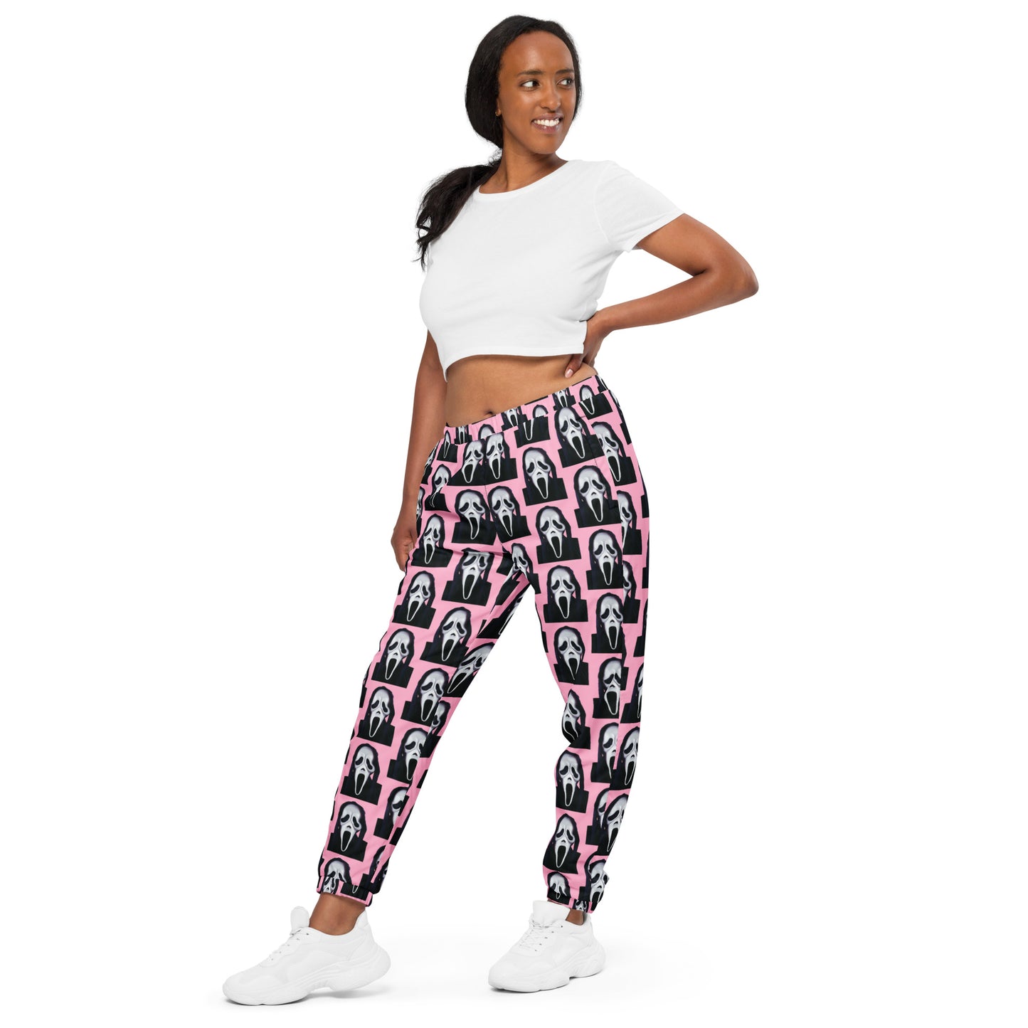 Pink Ghostface track pants