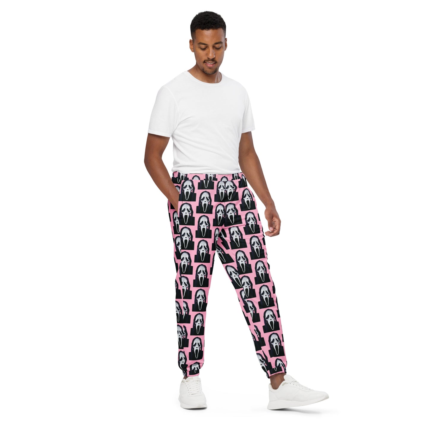 Pink Ghostface track pants