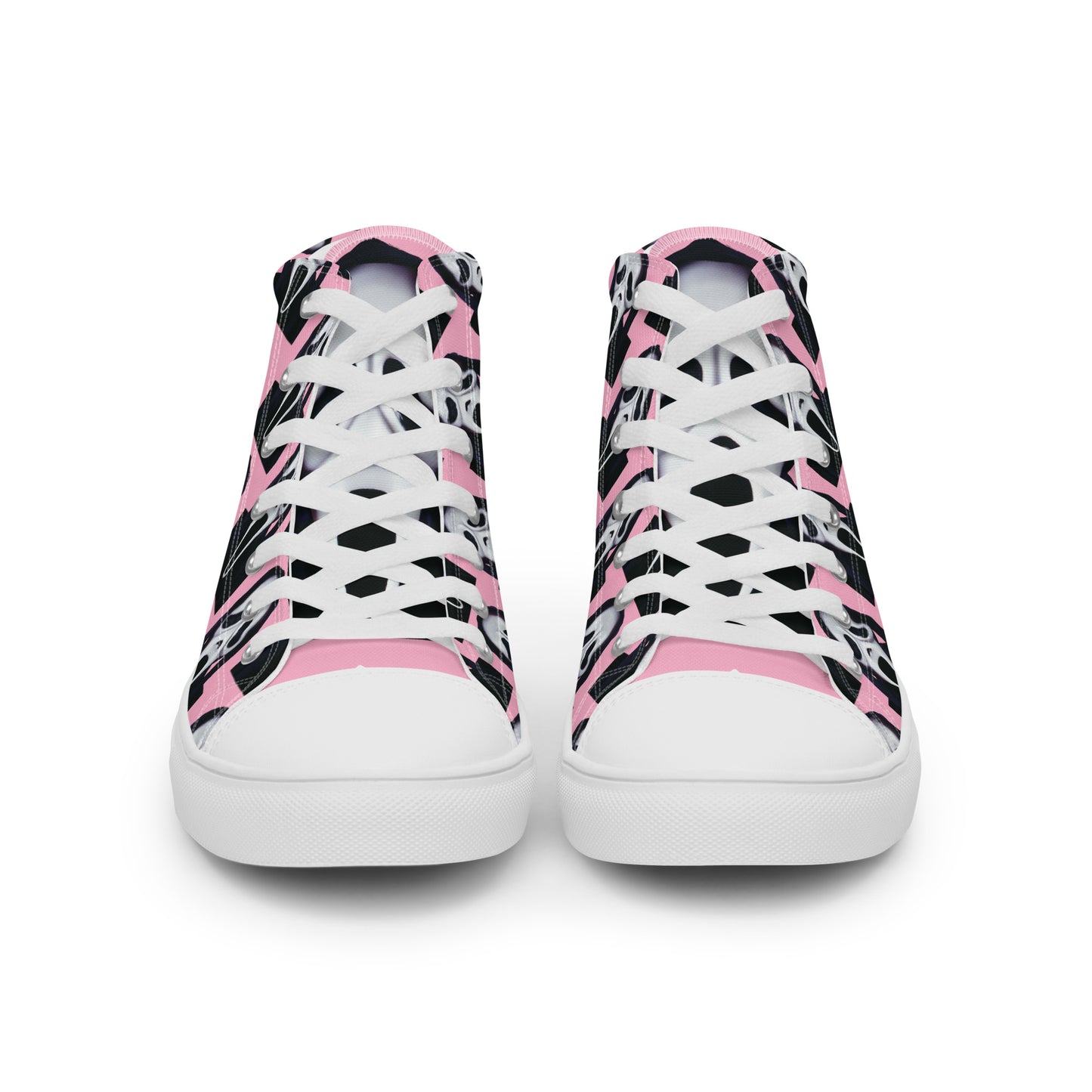 Pink Ghostface high top canvas shoes