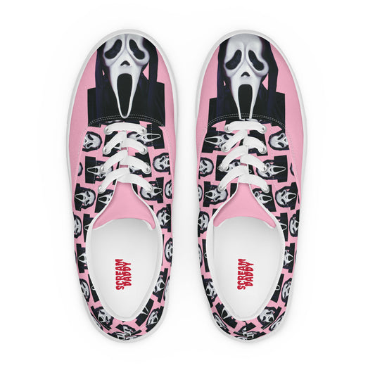 Pink Ghostface canvas shoes