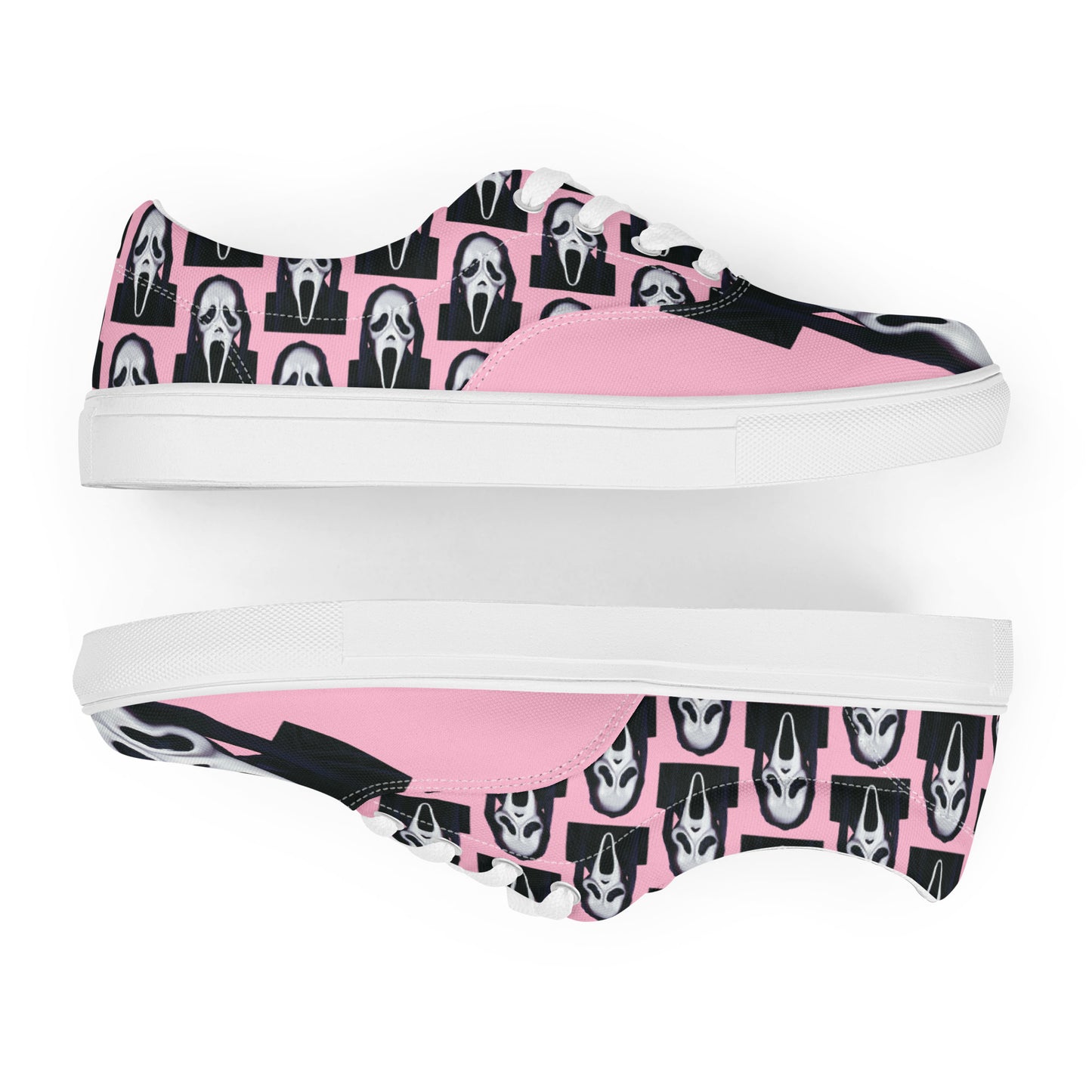 Pink Ghostface canvas shoes