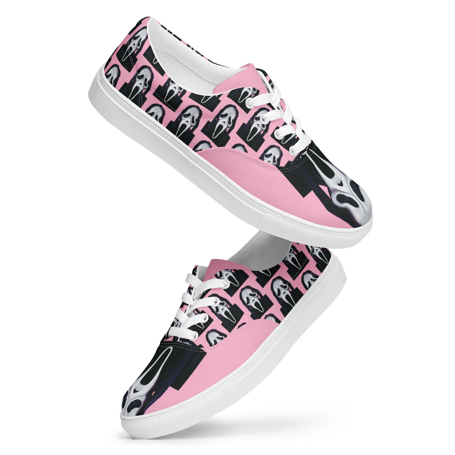 Pink Ghostface canvas shoes