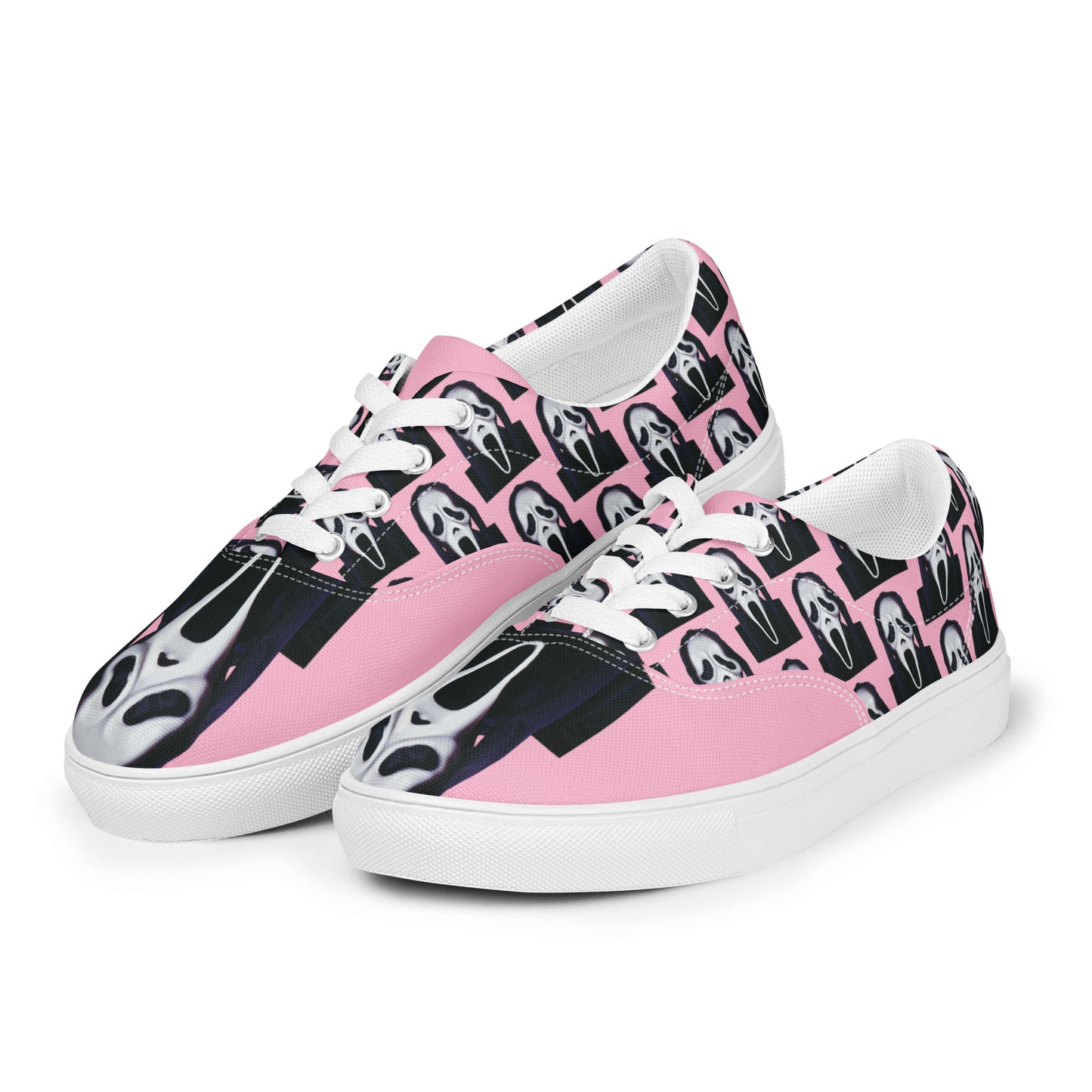 Pink Ghostface canvas shoes