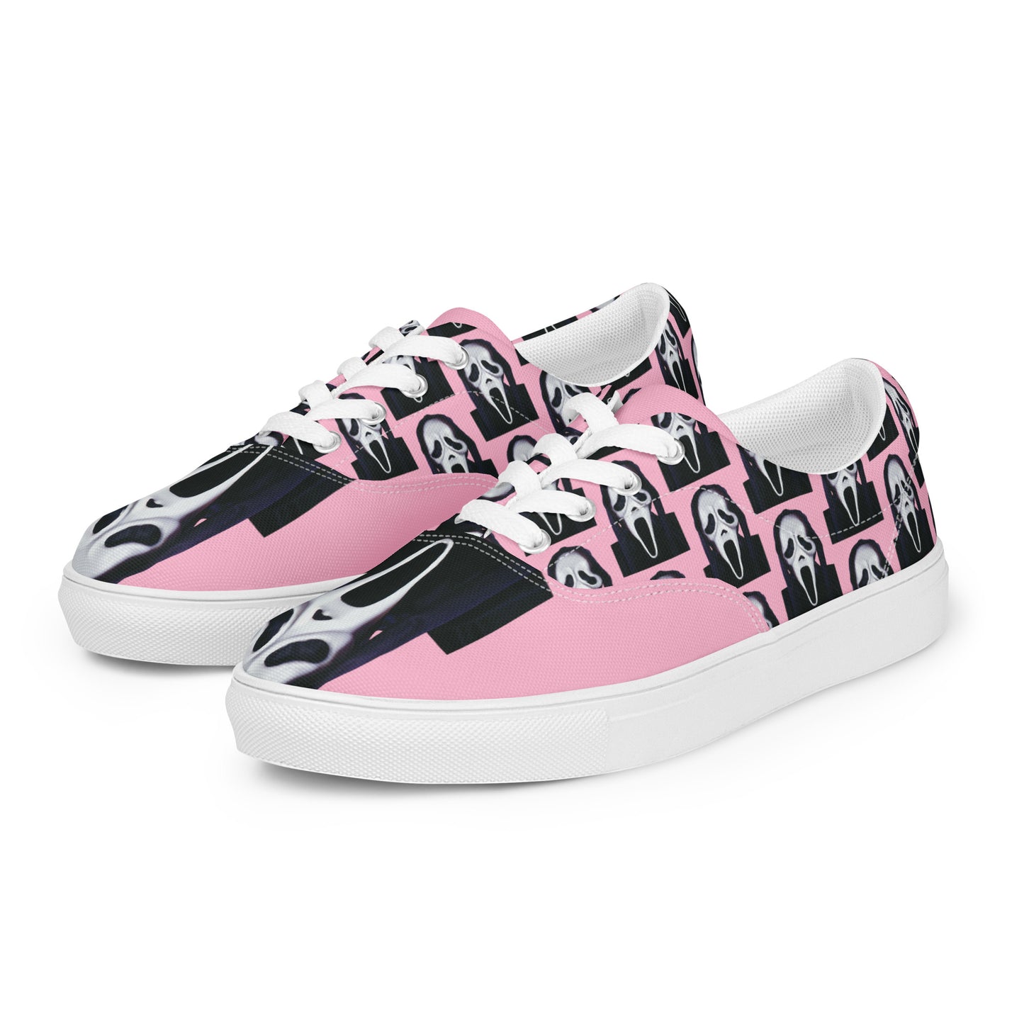 Pink Ghostface canvas shoes