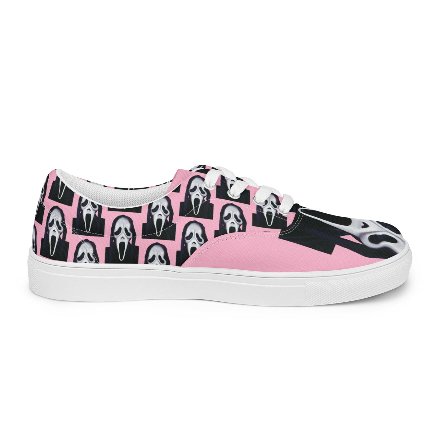 Pink Ghostface canvas shoes