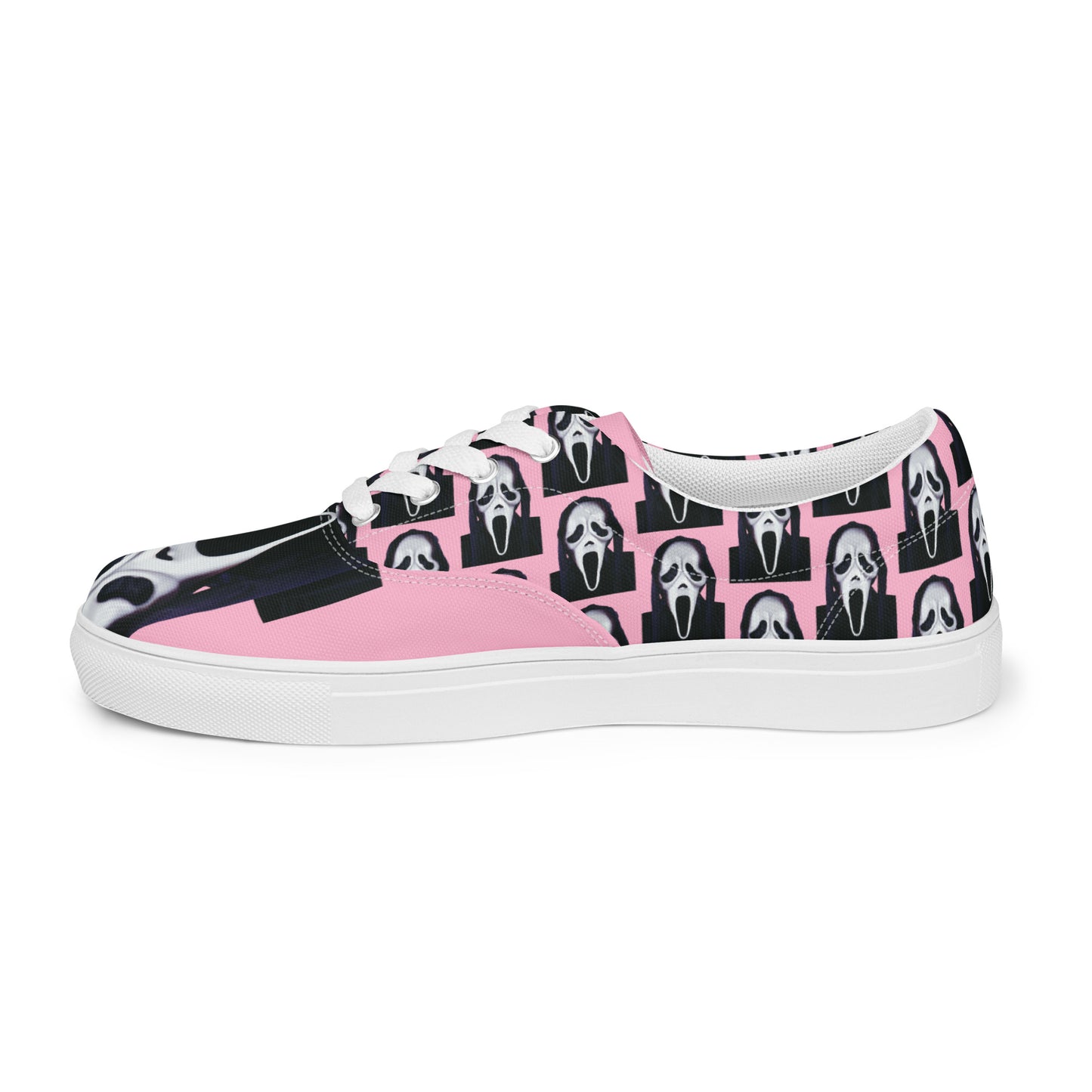 Pink Ghostface canvas shoes