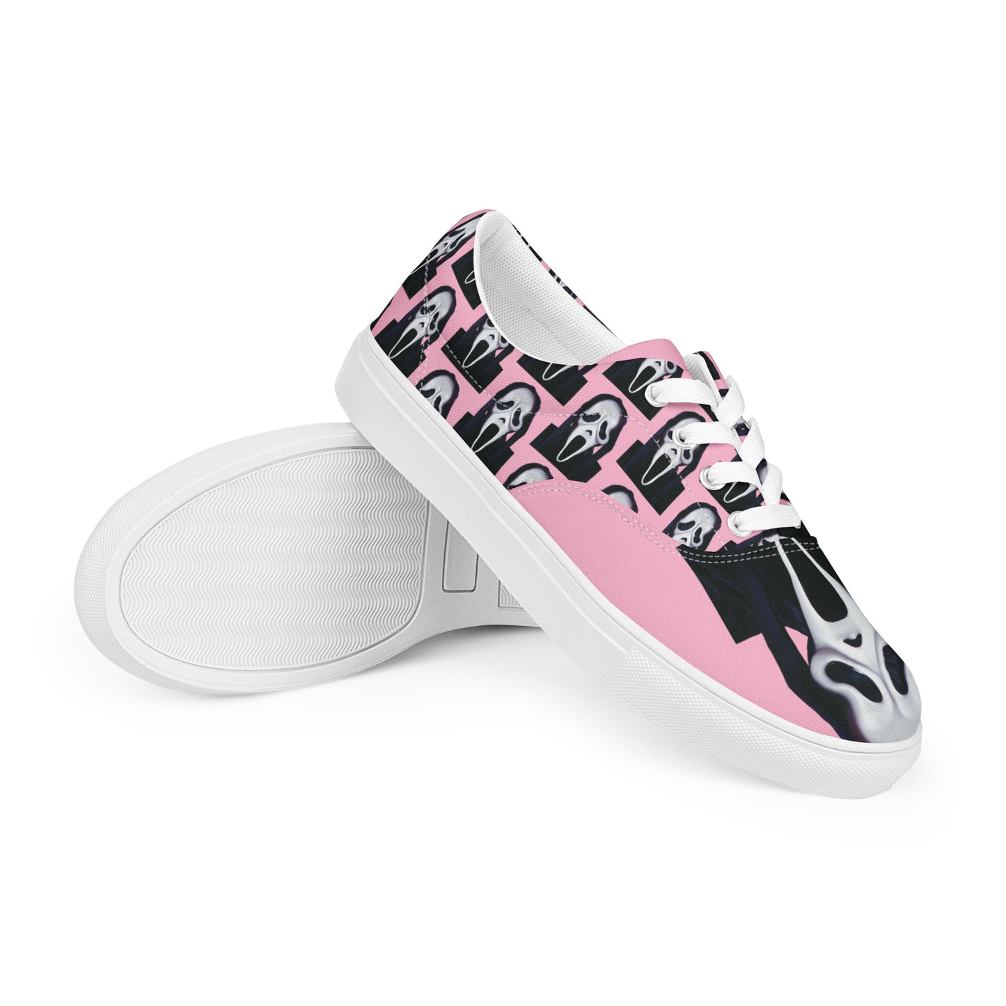 Pink Ghostface canvas shoes