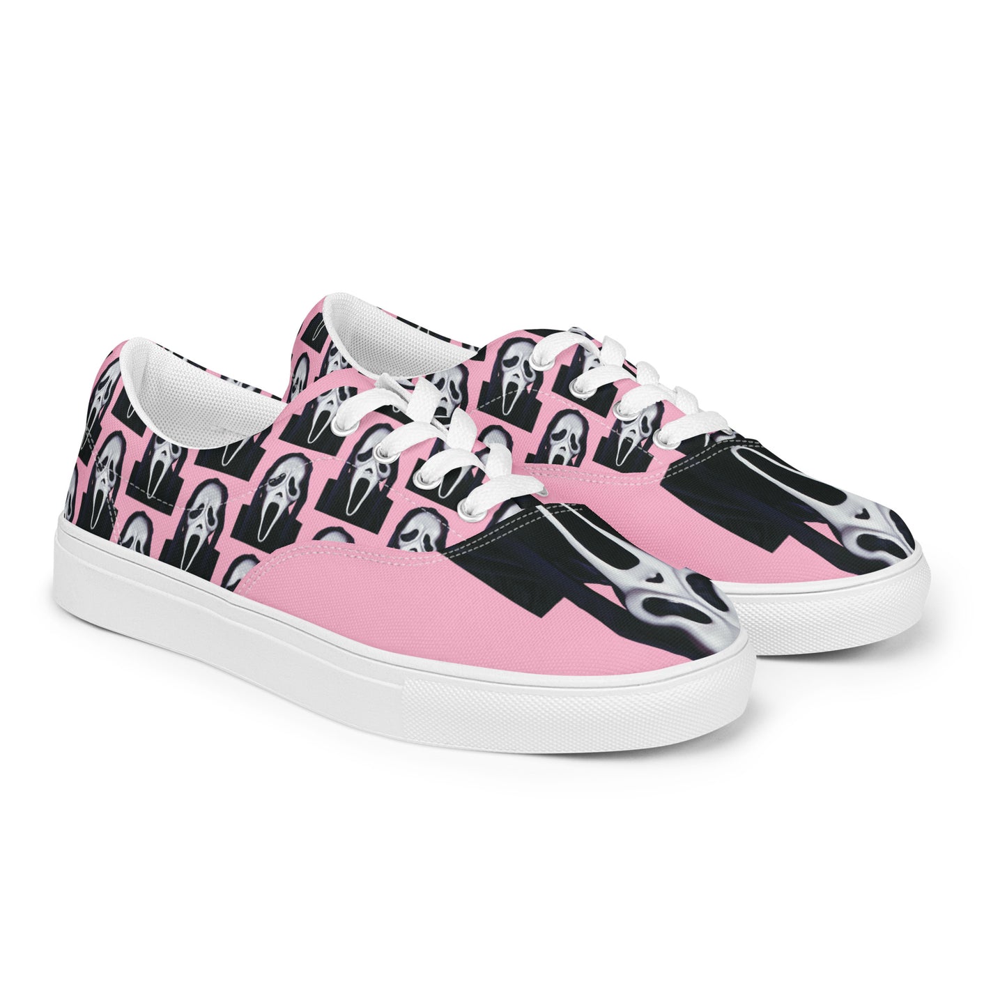 Pink Ghostface canvas shoes