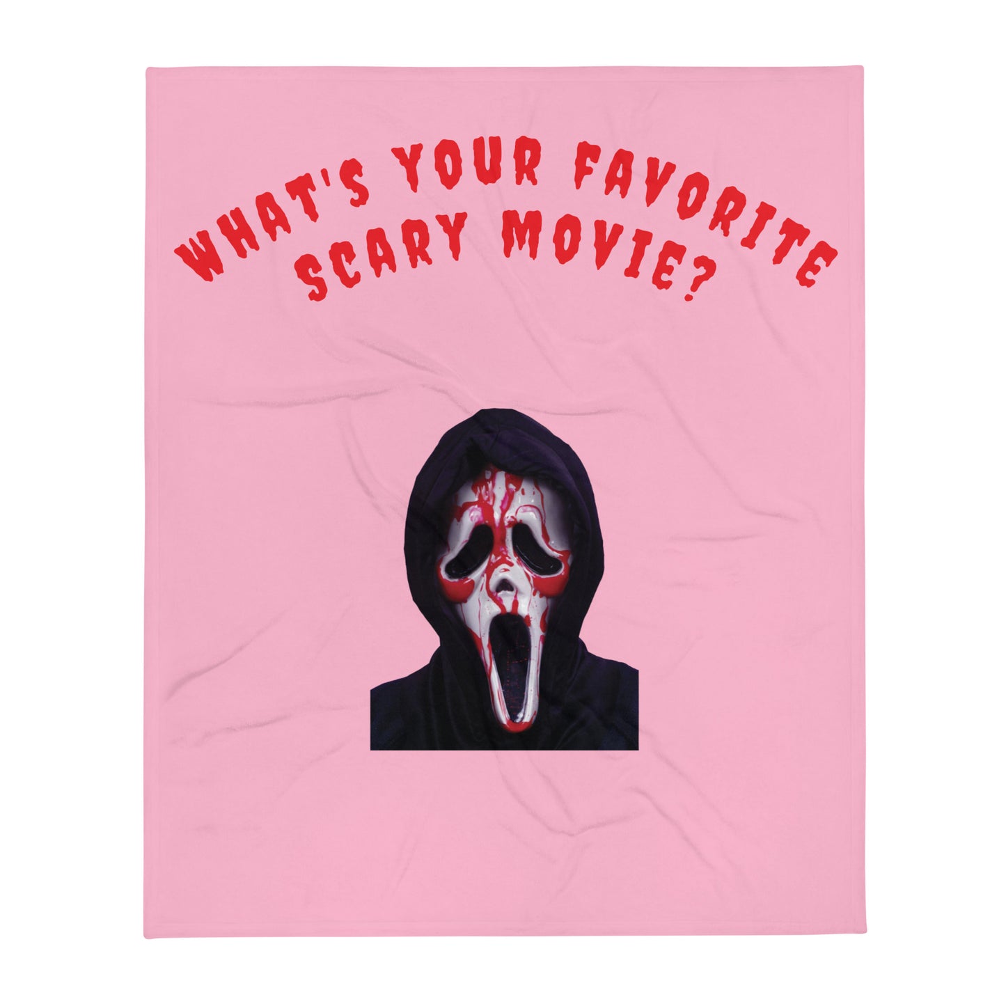 Pink Ghostface Throw Blanket