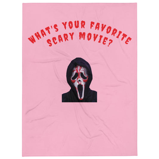 Pink Ghostface Throw Blanket