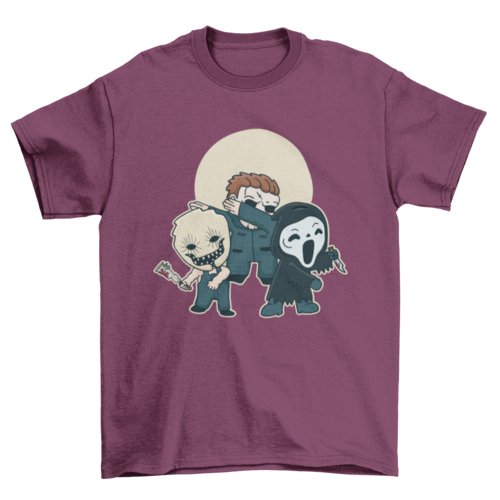 Horror characters t-shirt design