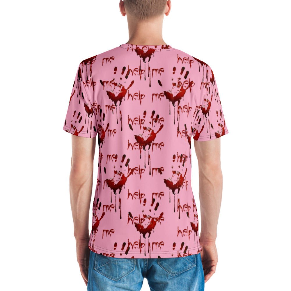 Scary help me pink Men's t-shirt