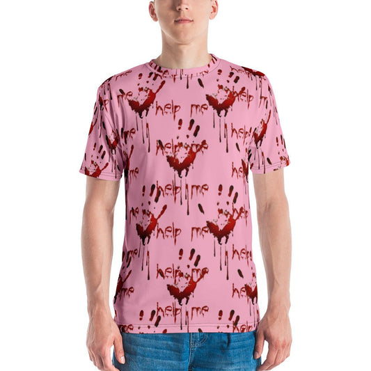 Scary help me pink Men's t-shirt