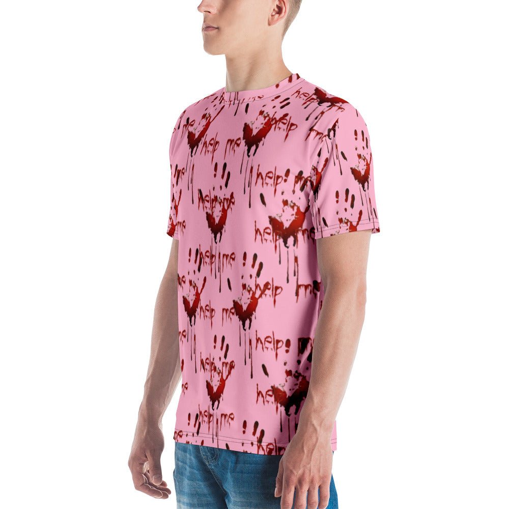 Scary help me pink Men's t-shirt