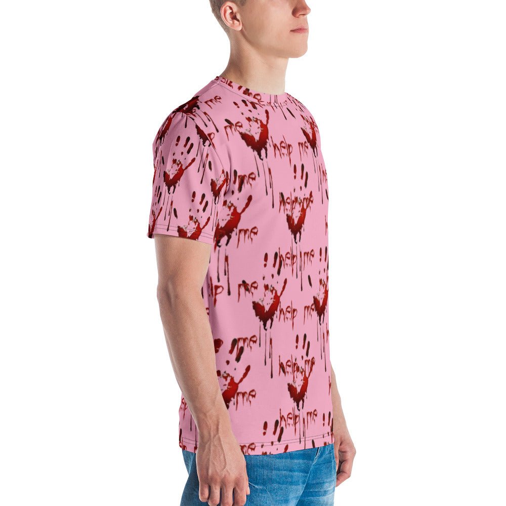 Scary help me pink Men's t-shirt