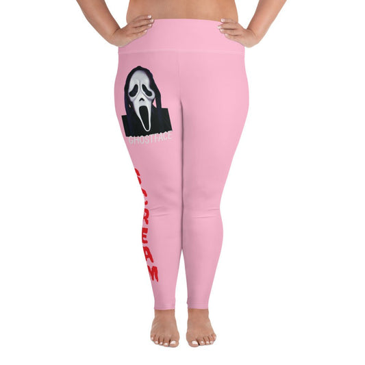 Pink Ghostface Plus Size Leggings