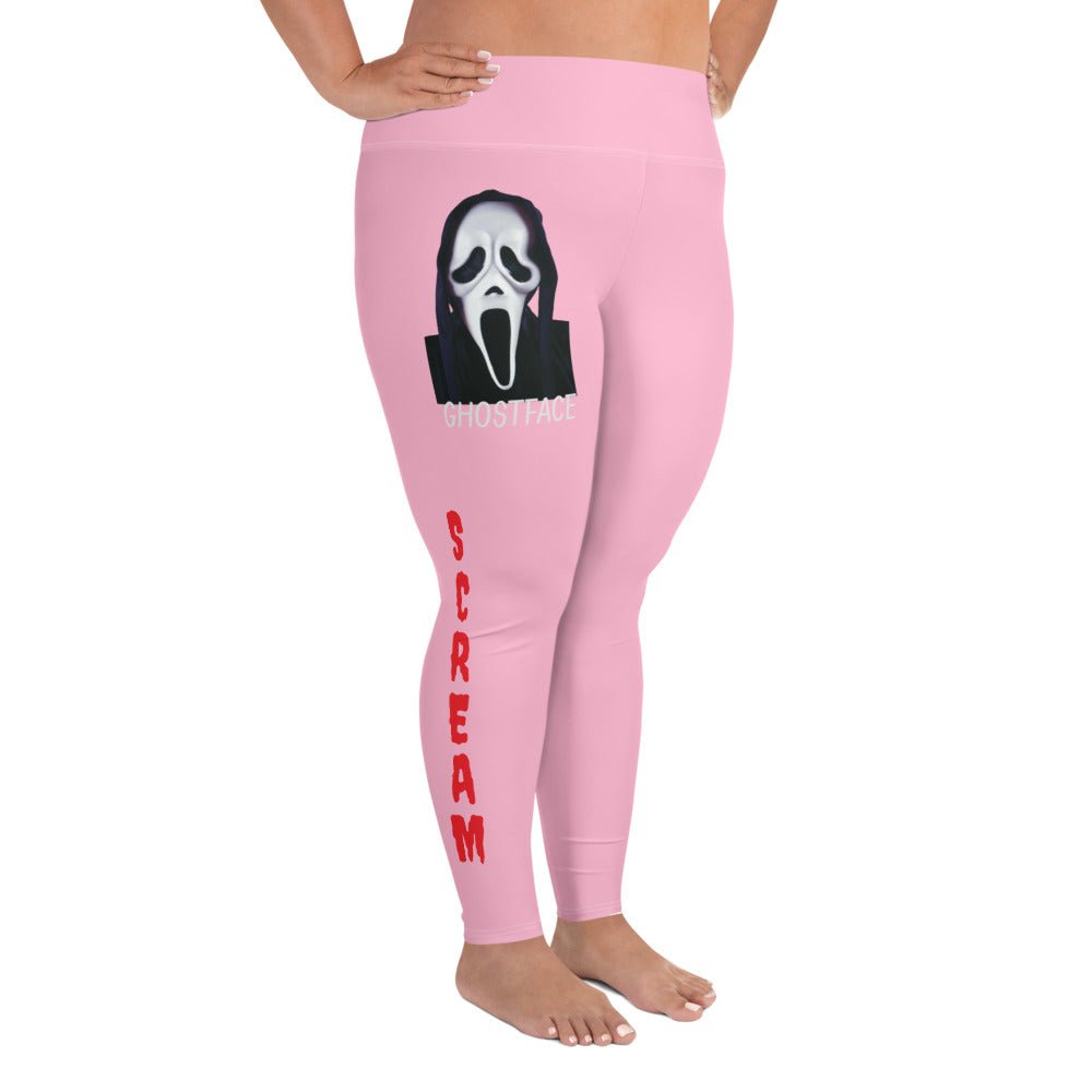 Pink Ghostface Plus Size Leggings