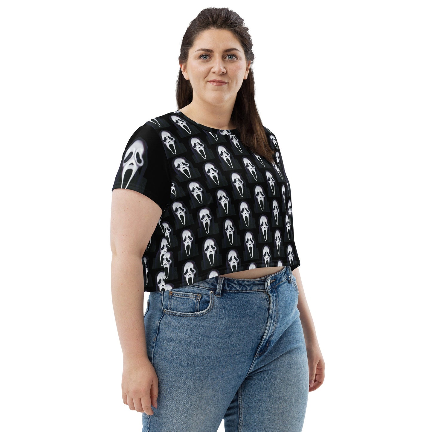 Ghostface All-Over Print Crop Tee