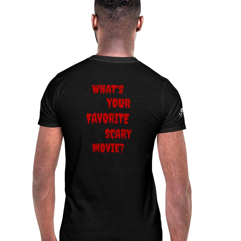 What's Your Favorite Scary Movie Ghostface Embroidery Short-Sleeve Unisex T-Shirt