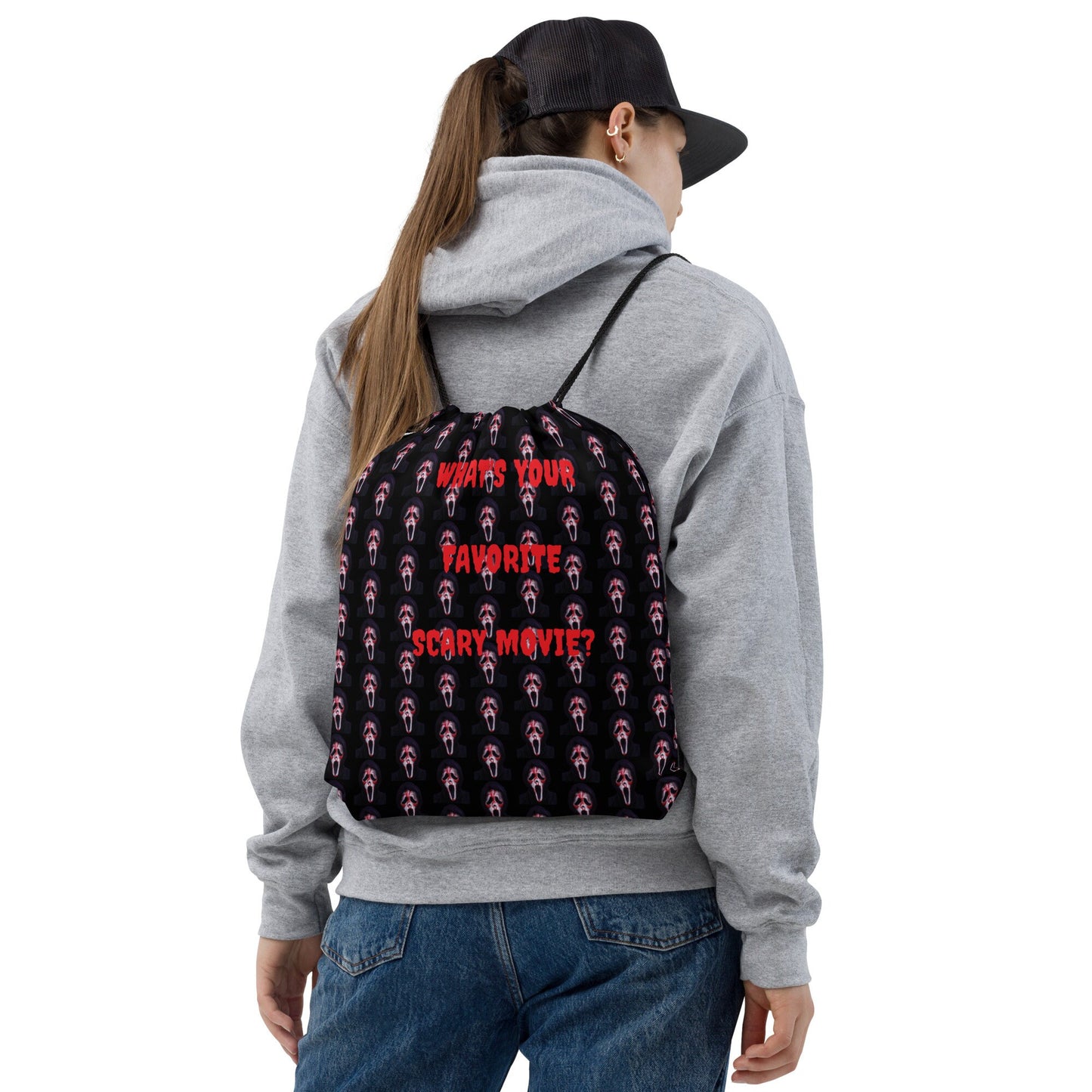 Bloody Ghostface Drawstring Bag