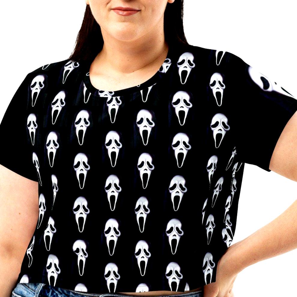 Ghostface All-Over Print Crop Tee