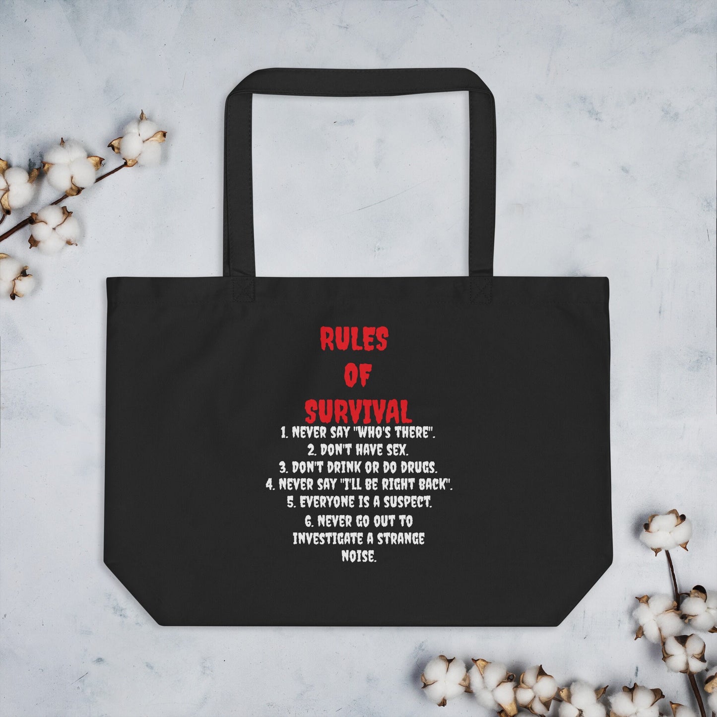 Rules of Survival Large Organic Tote Bag