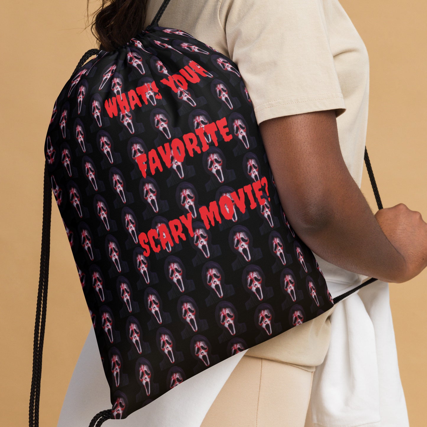 Bloody Ghostface Drawstring Bag